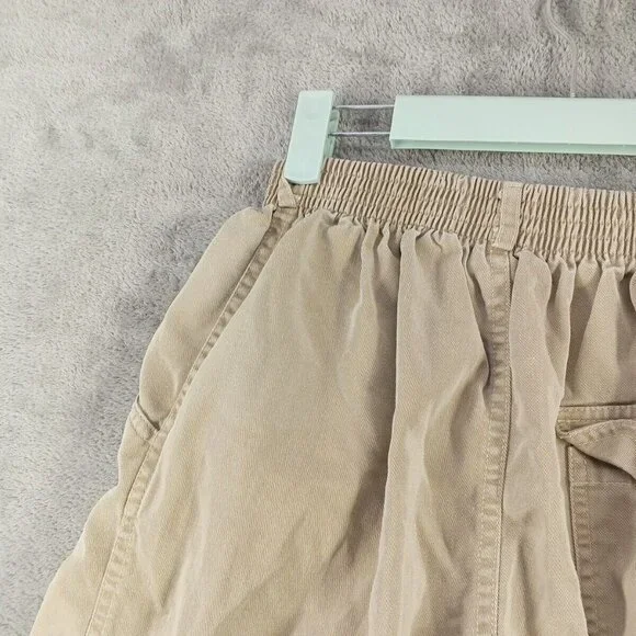 Vintage LIZ CLAIBORNE Carrot Pant MEDIUM(8-10) Women Casual  Tan Woven Cotton - Picture 10 of 12